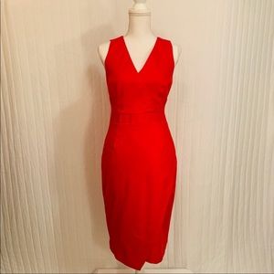 BR Red asymmetric red dress